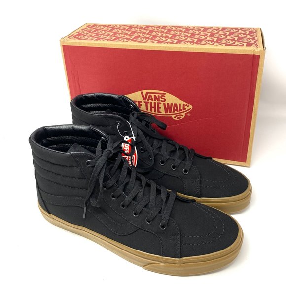 Vans SK8 HI Top Reissue Canvas Gum Black Sneakers Shoes Women's Size VN0A2XSBL0D - Picture 7 of 9